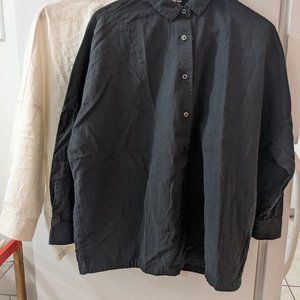 Set of 2 Muji Oversized Button Up Shirts - OS